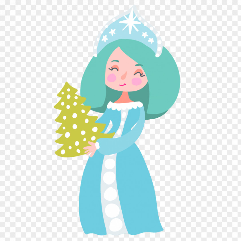 Christmas Princess Snegurochka Illustration PNG