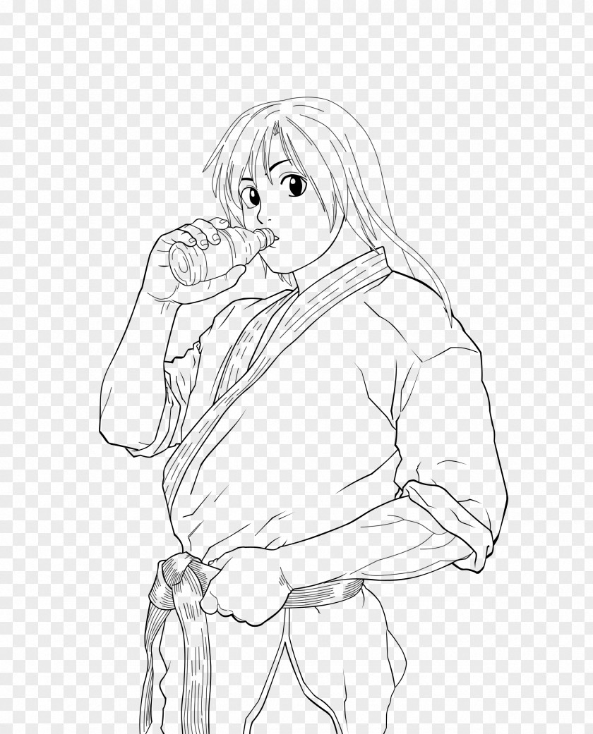 Ken Master Drawing Line Art Clothing Cartoon Sketch PNG