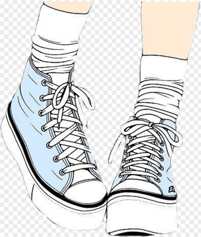 Shoe Drawing Converse Sneakers Pastel Blue PNG