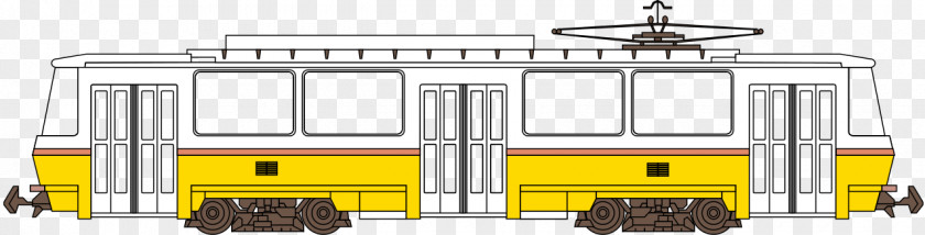 Train Trolley Railroad Car ČKD Tatra T5C5 PNG