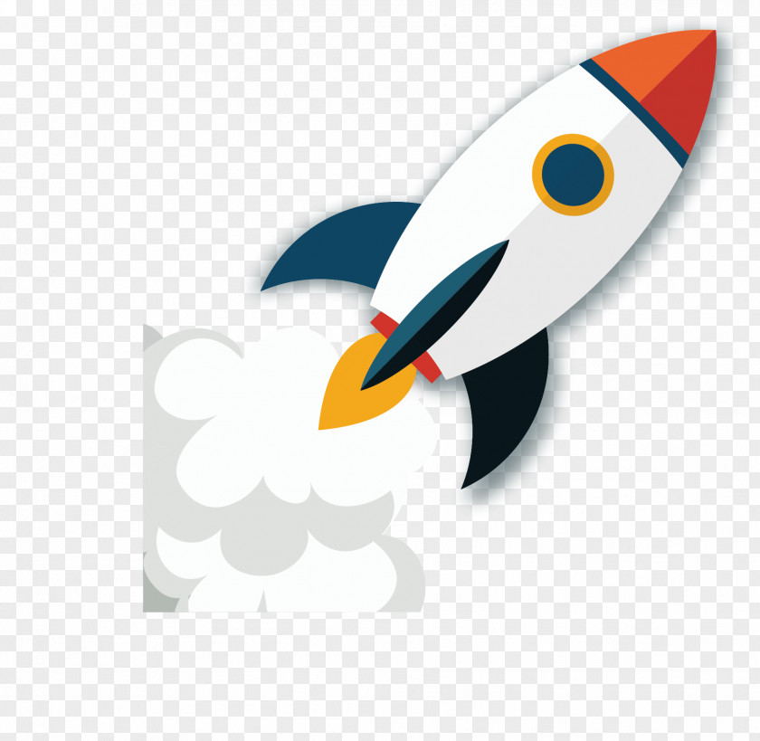 Vector Painted Rocket Digital Marketing Startup Company Android PNG