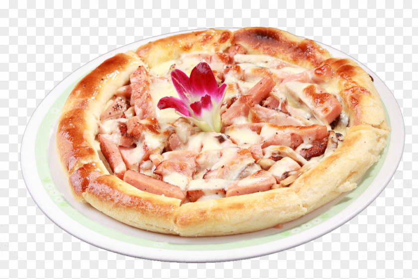 Mushrooms And Ham Pizza California-style Sicilian Fast Food PNG