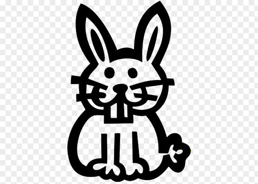 Rabbit European Sticker Drawing White PNG