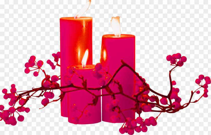 Red Chinese Wind Candle Decoration Pattern New Year PNG