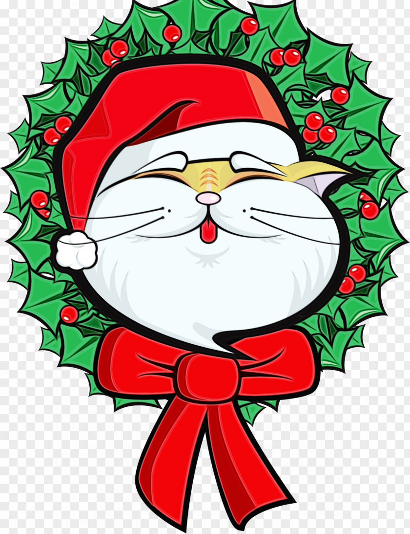 Christmas Eve Holly Santa Claus PNG