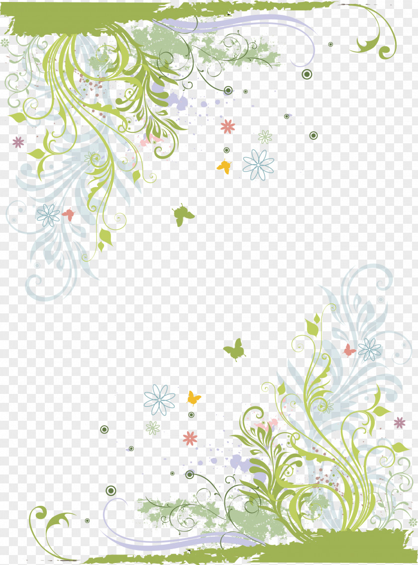 Floral Frame Vector Graphics Image Design PNG