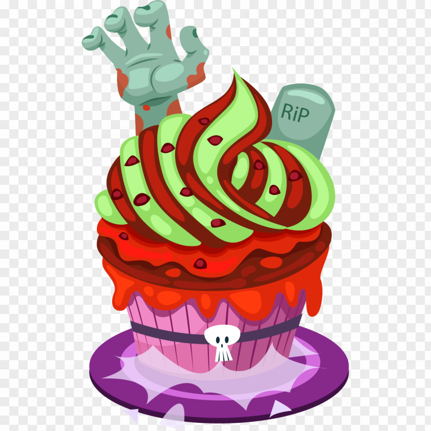 Halloween Cupcakes Cupcake Cream Clip Art Candy Corn Cake PNG