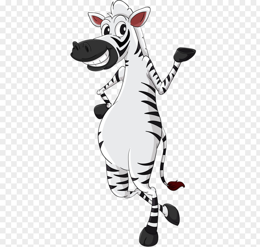 Interesting Zebra Cartoon Clip Art PNG