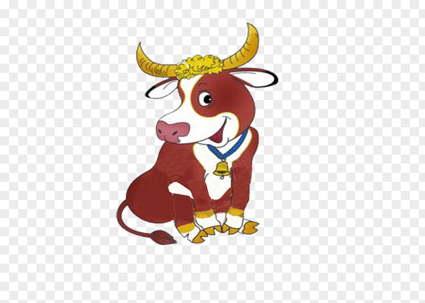 Mavericks With Bells Cattle Cartoon Farm Animation Clip Art PNG