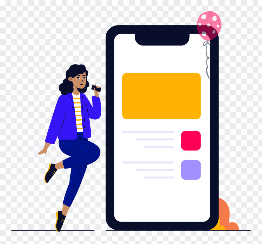 Mobile Phone Ebusiness Girl PNG