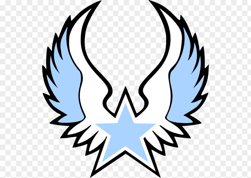 Winged Eagle Insignia Nautical Star Logo Clip Art PNG