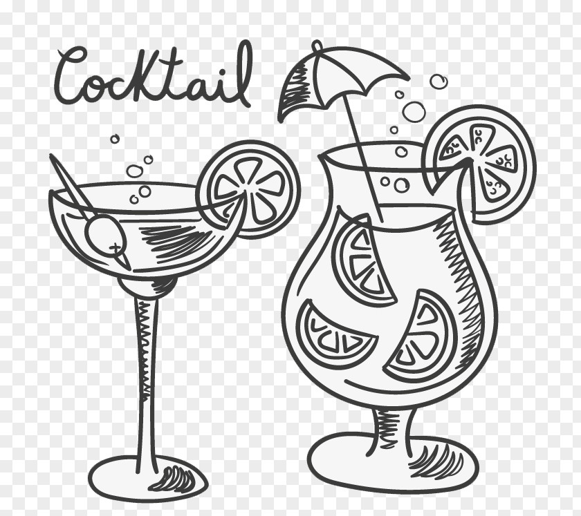 2 Hand-painted Vector Material Cocktails Cocktail Negroni Bloody Mary Drawing PNG