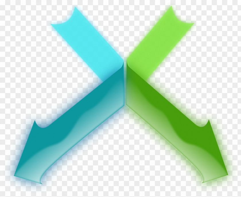 Blue-green Opposition Direction Of The Arrow Clip Art PNG