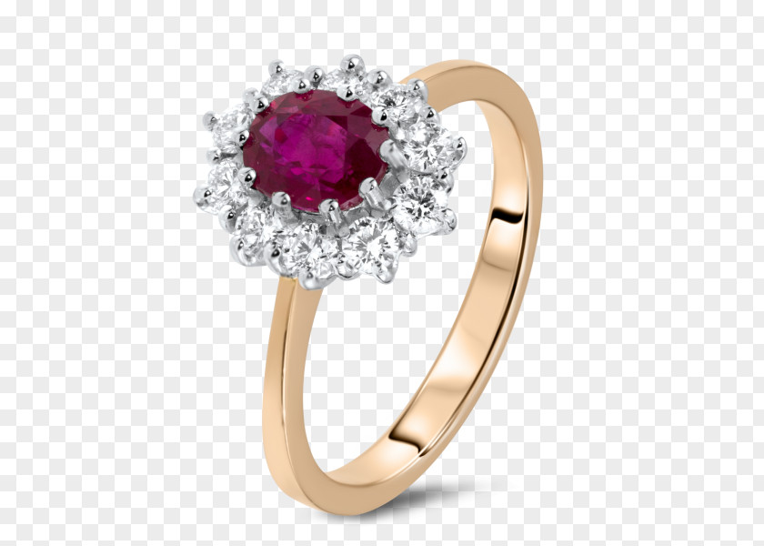 Ruby Earring Diamond Engagement Ring PNG