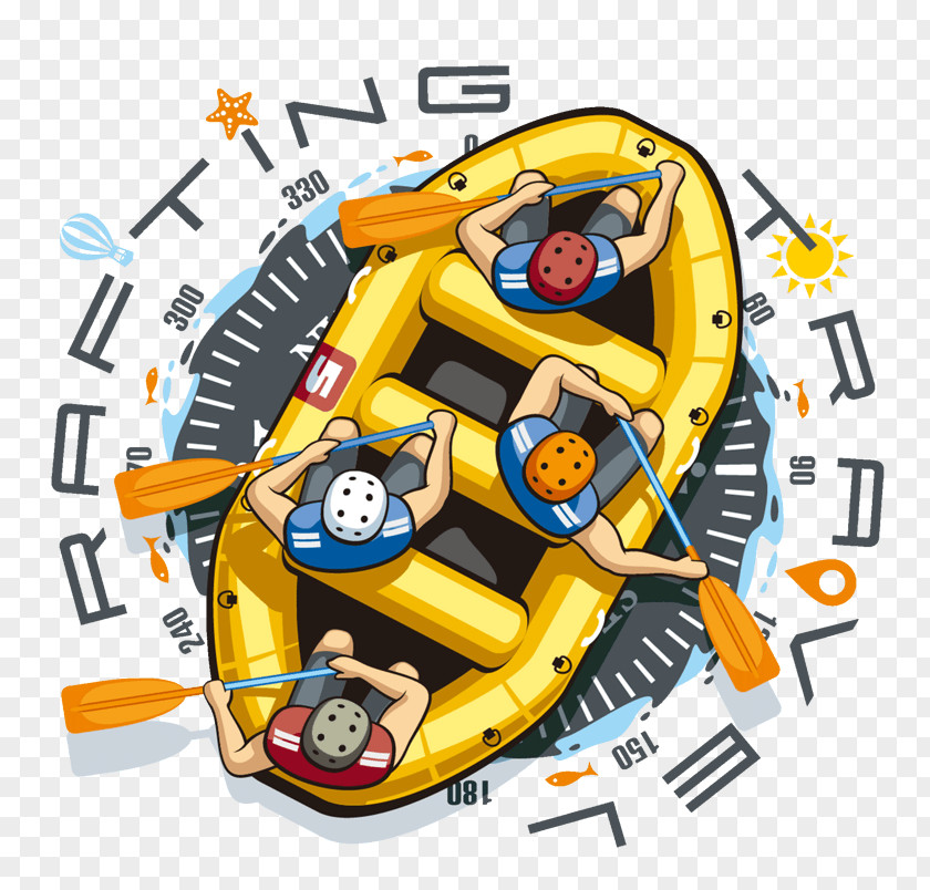 Adrift Cartoon Rafting Vector Graphics Whitewater Royalty-free Illustration PNG