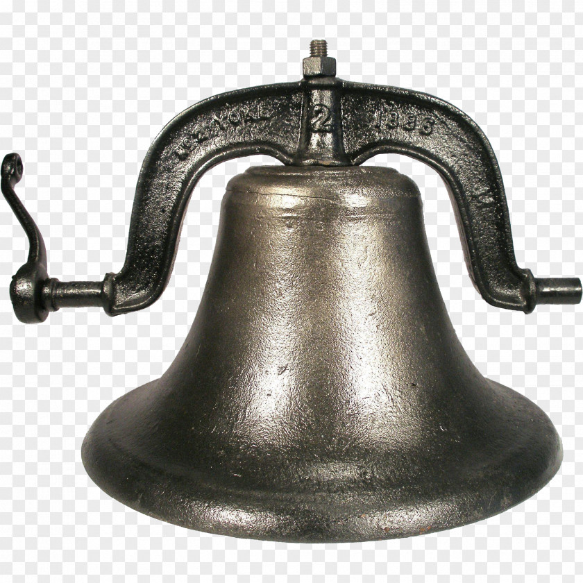 Bell School Brass Cast Iron Metal PNG