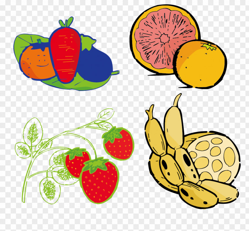 Carrot Orange Strawberry Clip Art PNG