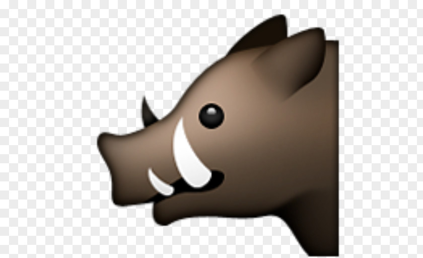 Emoji Wild Boar SMS Text Messaging Emoticon PNG