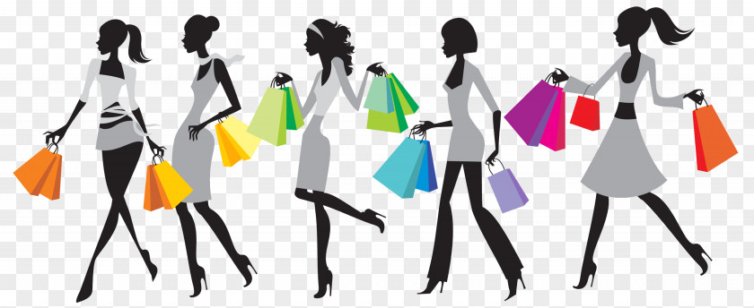 Plastic Shopping Bag Woman Fashion PNG