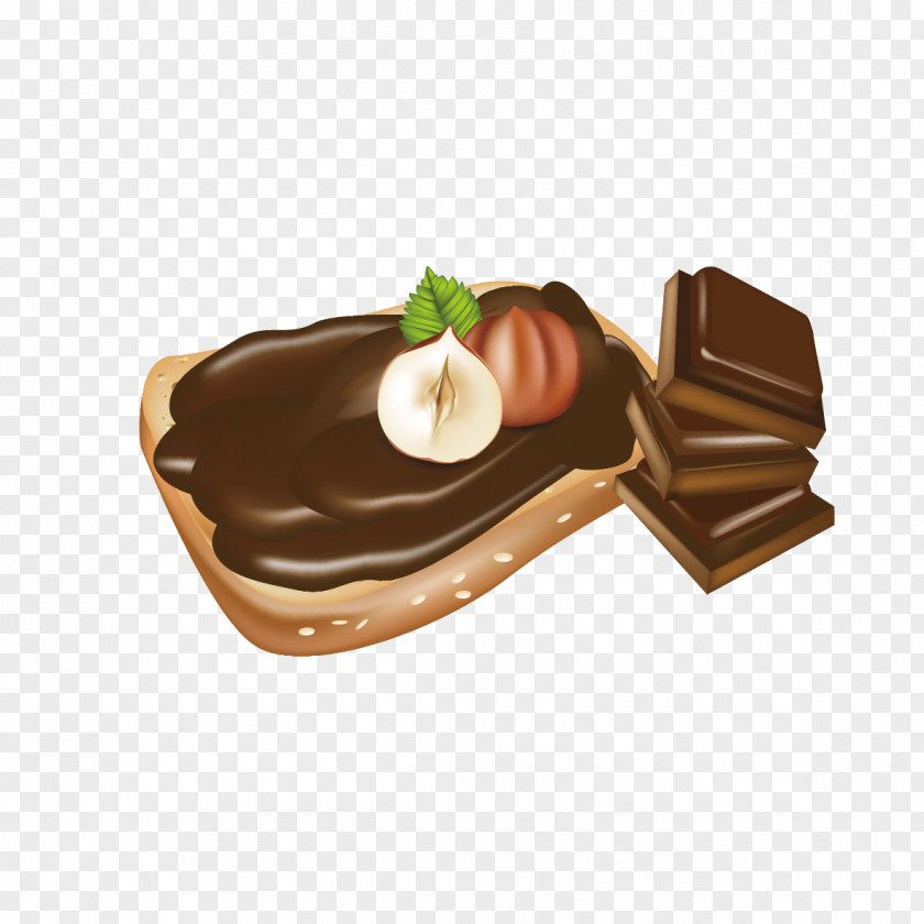 Chocolate Nuts Toast Spread Bread PNG