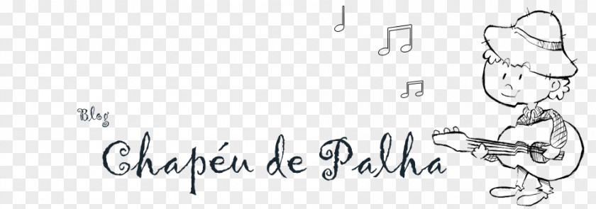 Chapeu De Palha Calligraphy White Sketch PNG