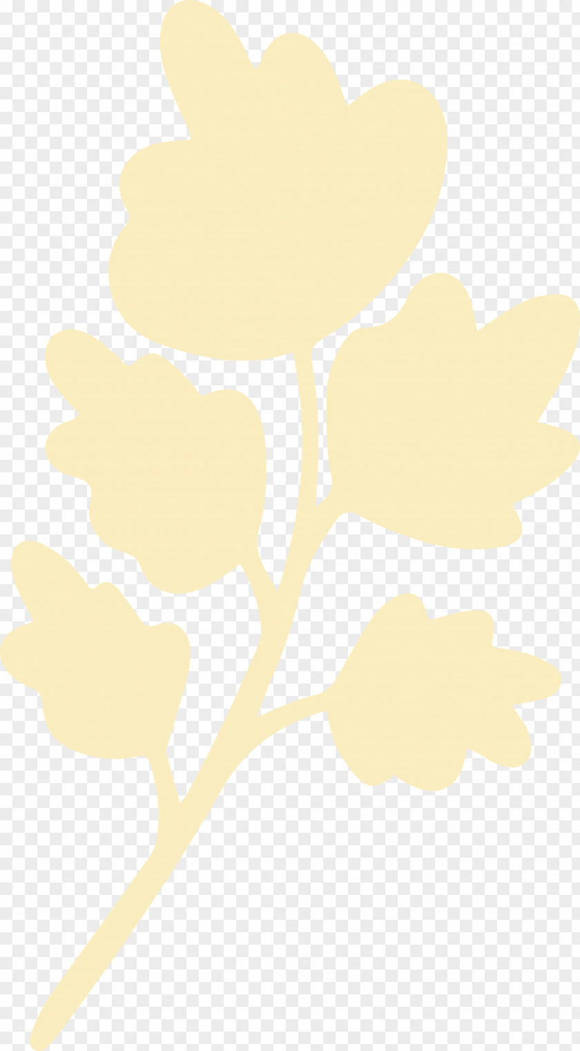 Plant Stem Petal Leaf Yellow Pattern PNG