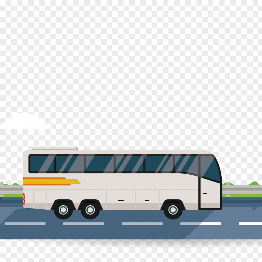 Vector Car Bus Road Download PNG