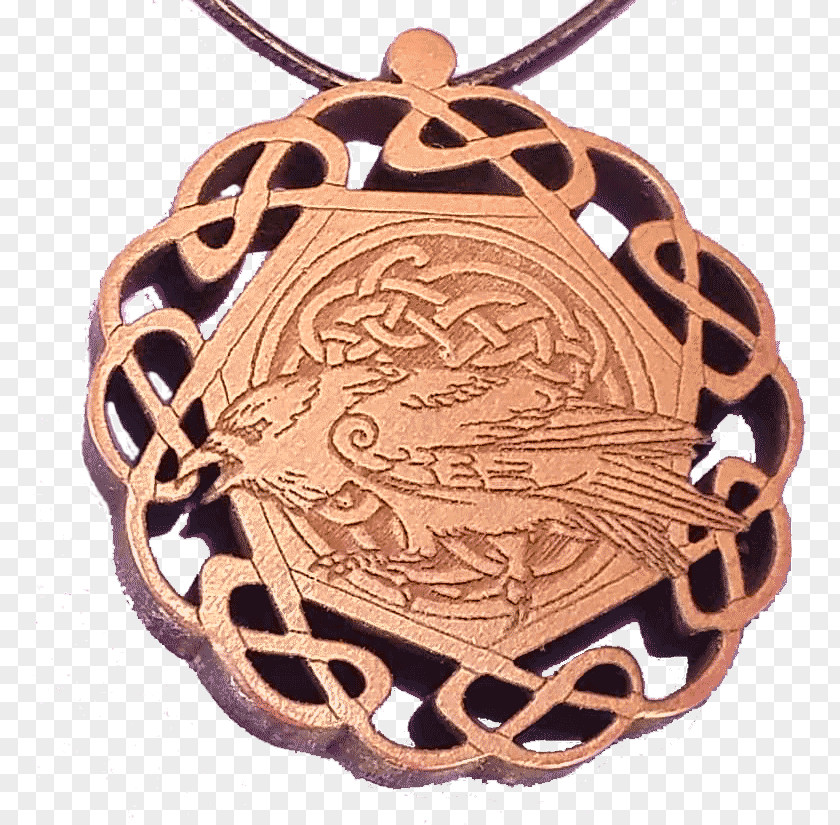 Arabic Calligraphy Locket Bronze Common Raven Celts PNG