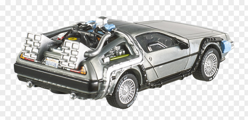 Car DeLorean DMC-12 Model Hot Wheels Elite One Back To The Future Time Machine PNG