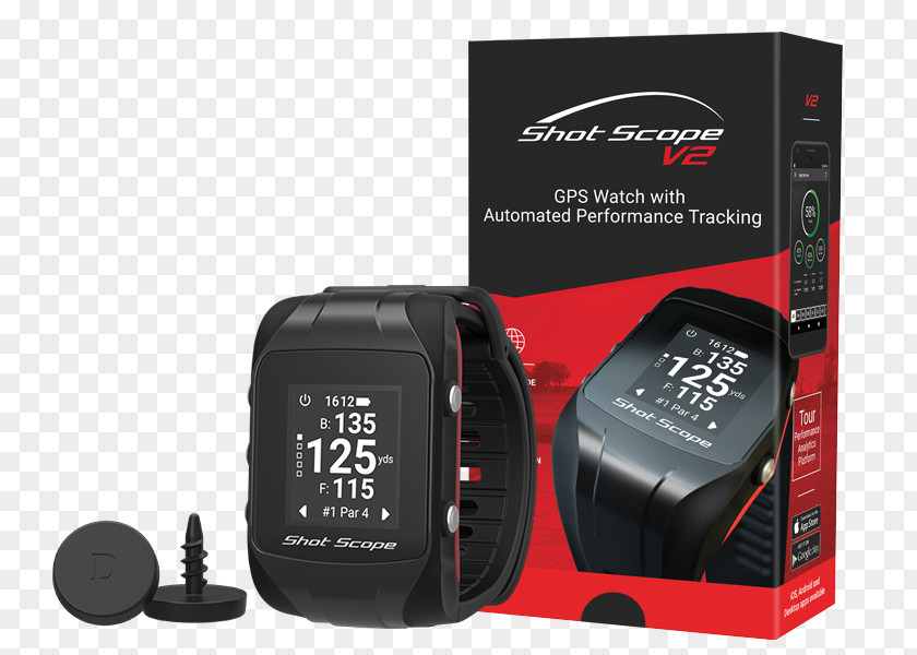 Child Performance GPS Navigation Systems Golf Watch Tracking Unit Shot Scope PNG