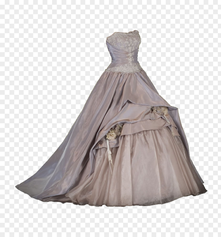 Dress Gown Shoulder Cocktail Satin PNG