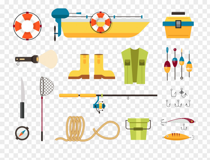 Fishing Elements Angling Animation Illustration PNG