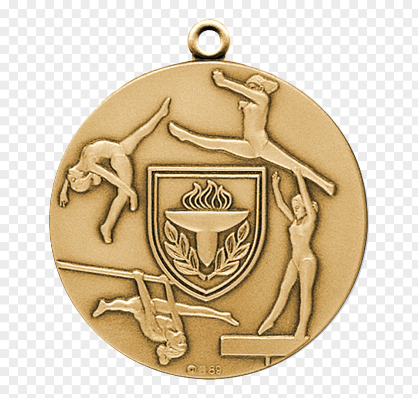 Gold Plate Medal Bronze Gymnastics Award PNG