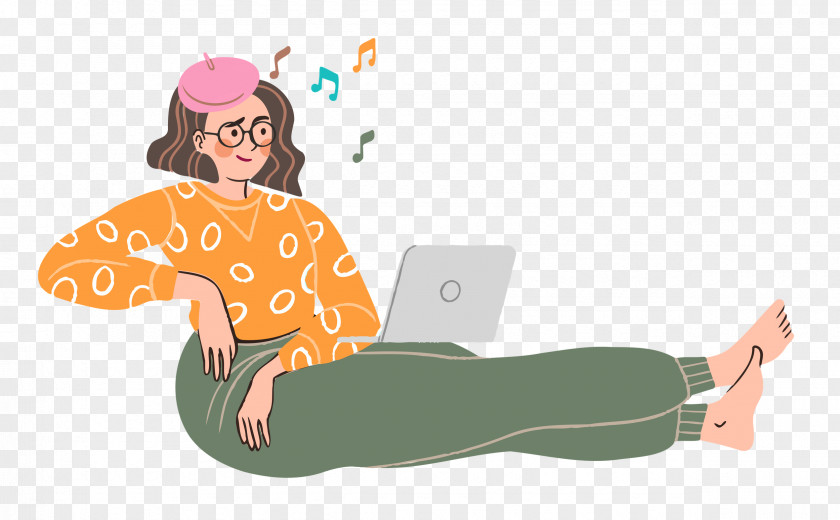 Relaxing Lady Woman PNG