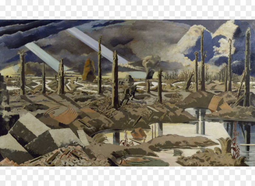 Painting Battle Of The Menin Road Ridge First World War Artist PNG
