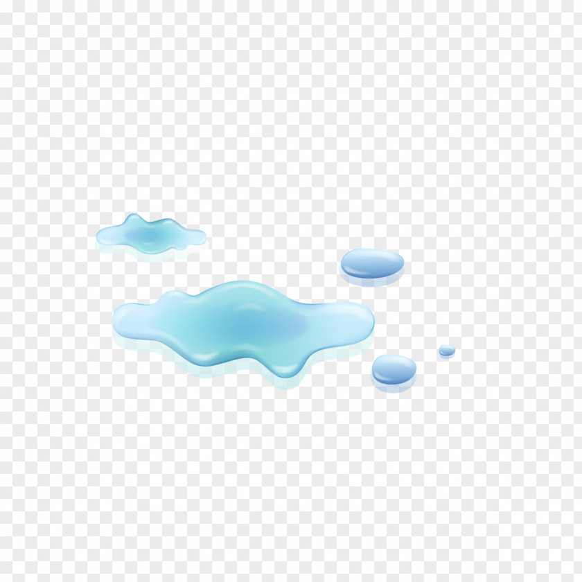Blue Water Drops Creative Turquoise Pattern PNG
