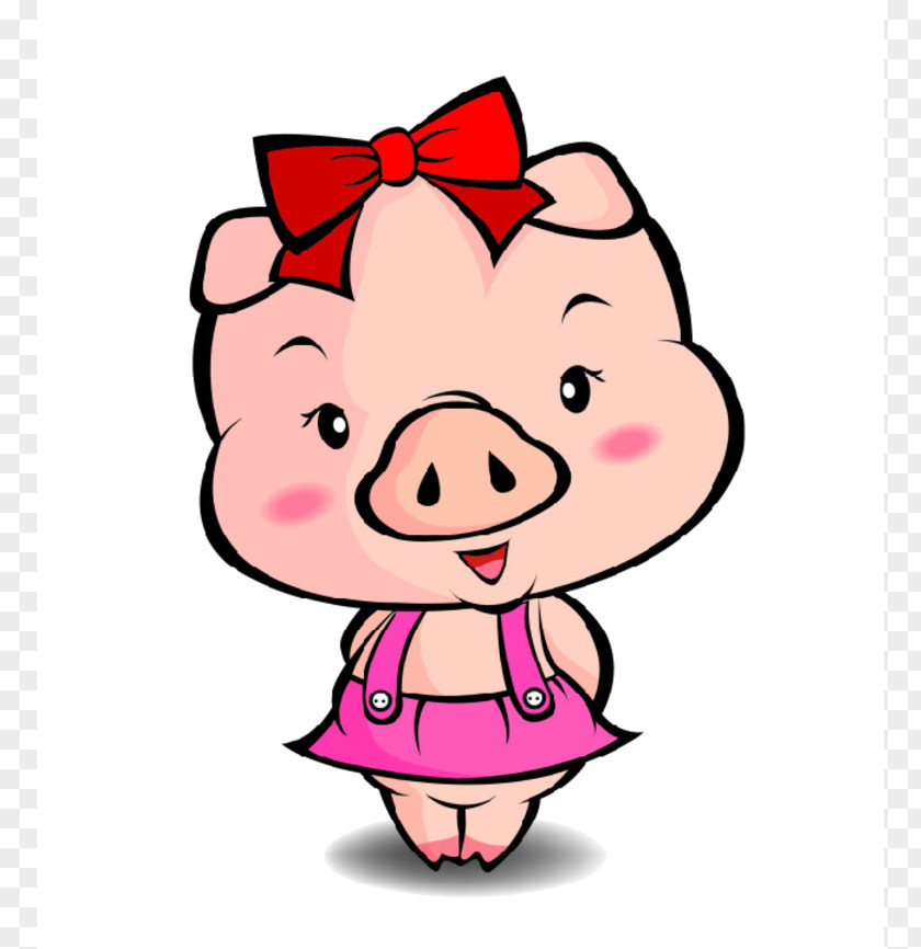 Cartoon Pig Domestic Thailand Clip Art Image Love PNG