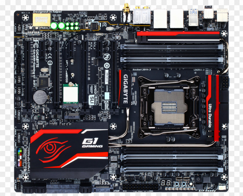 Computer Motherboard Intel X99 LGA 2011 Gigabyte GA-X99-Gaming G1 WIFI Technology PNG