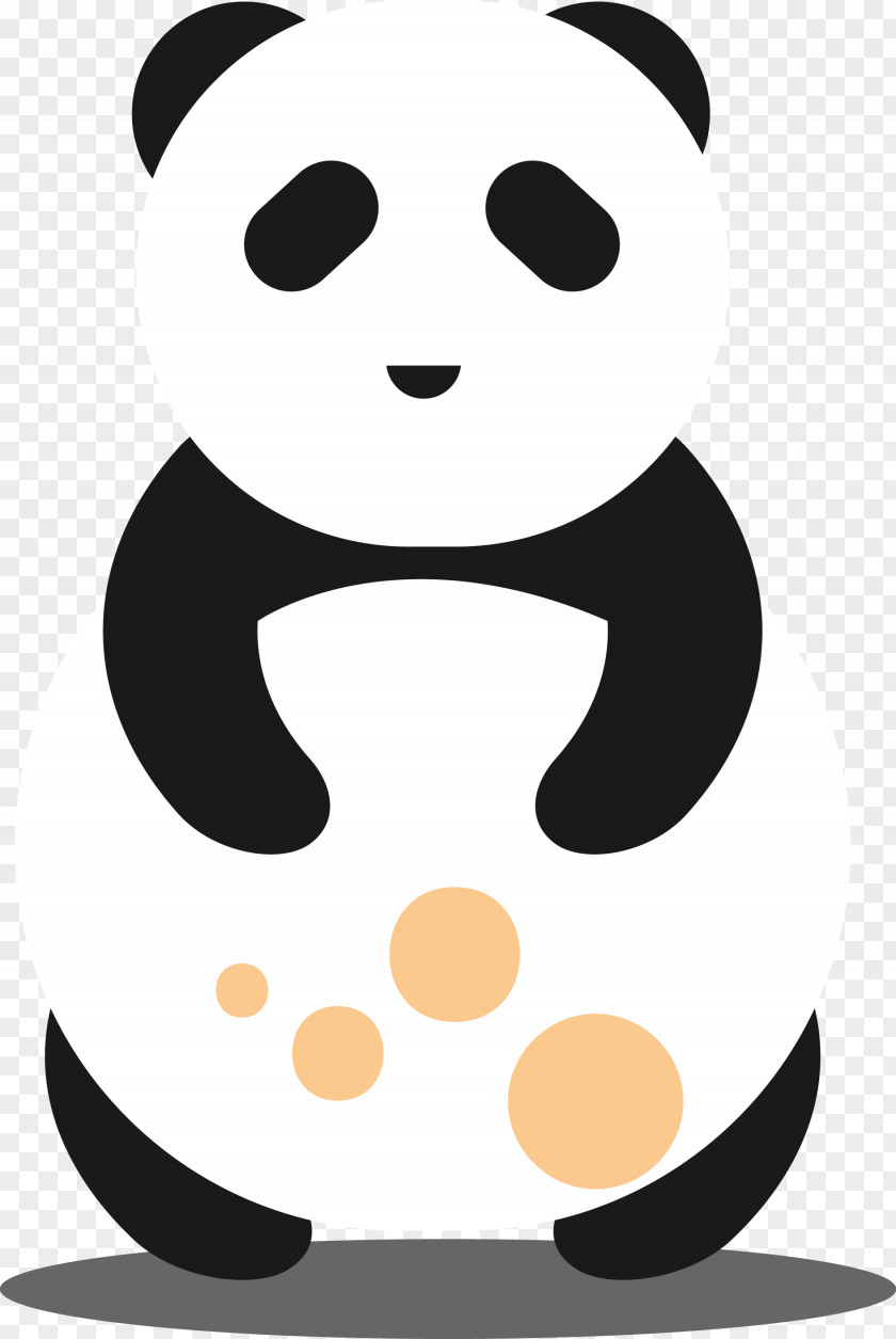 Fat Panda Icon Vector Giant Bear Drawing PNG