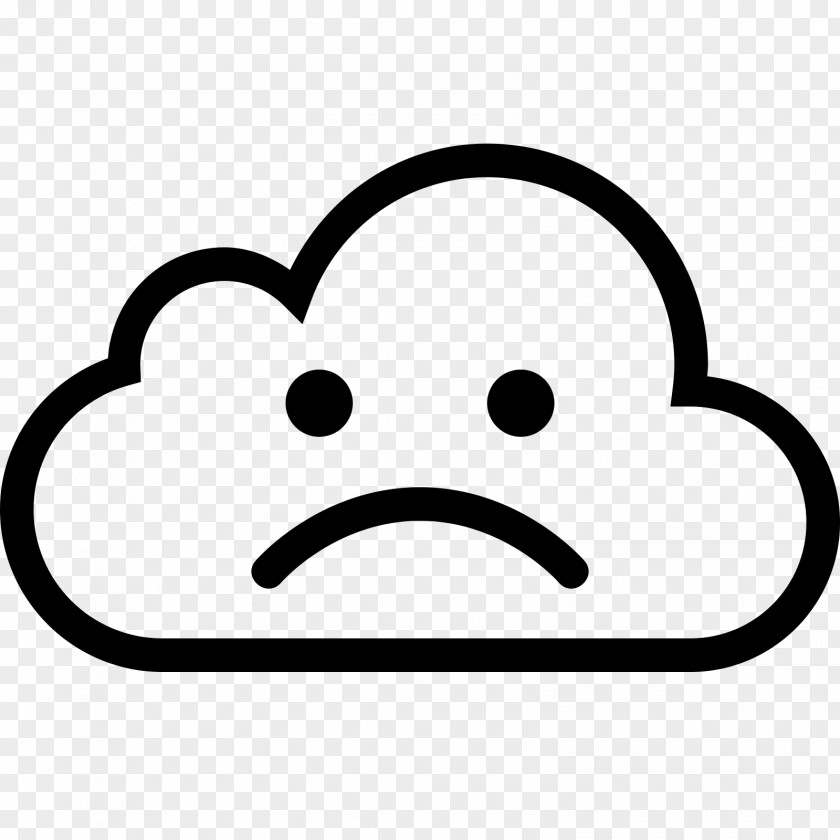Sad Cloud Computing Upload Storage Download PNG