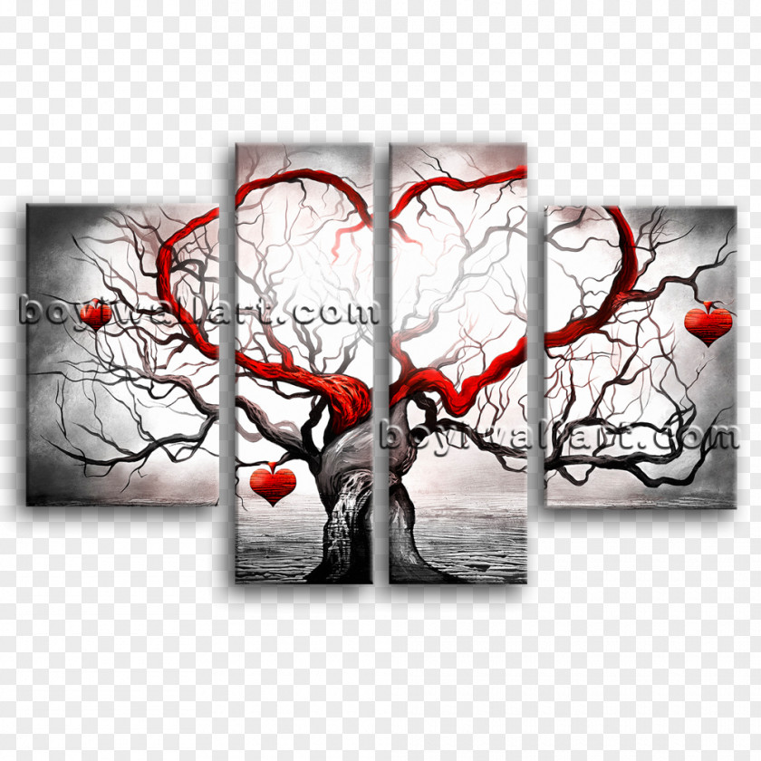 Wall Painting Canvas Tree Abstract Art Decorative Arts PNG