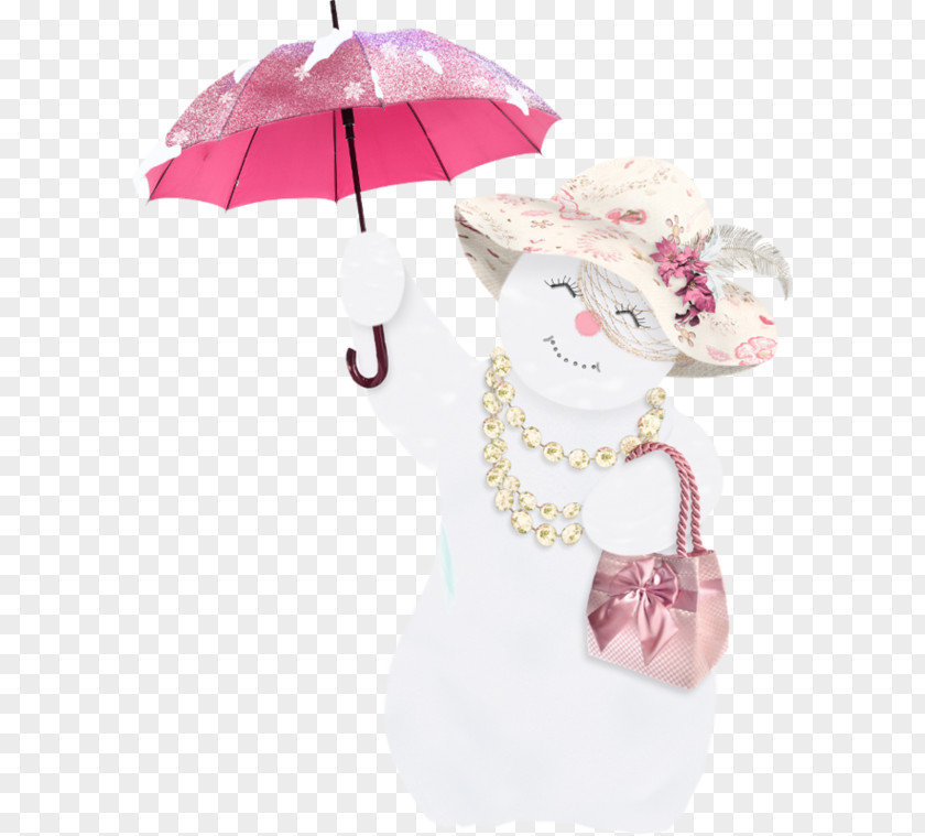 Umbrella Snowman Hat PNG