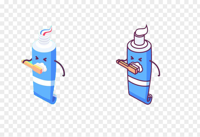 Blue Toothpaste Illustration PNG