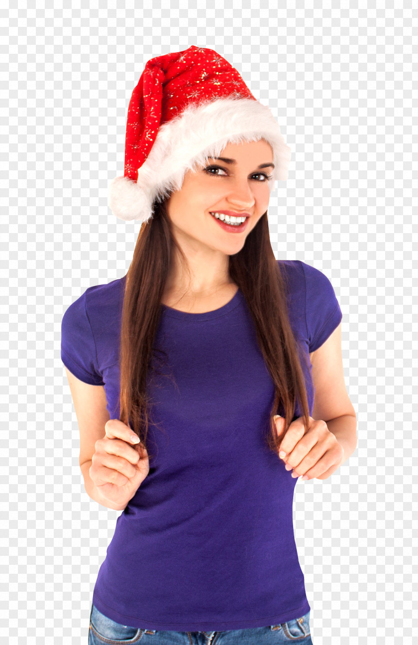 Christmas Santa Hat Woman Claus PNG