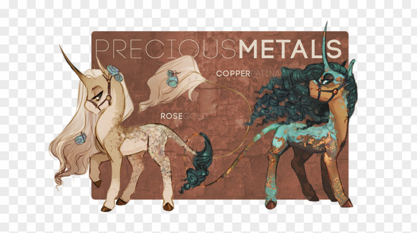Precious Metal Unicorn Horse Illustration Cartoon Mammal PNG
