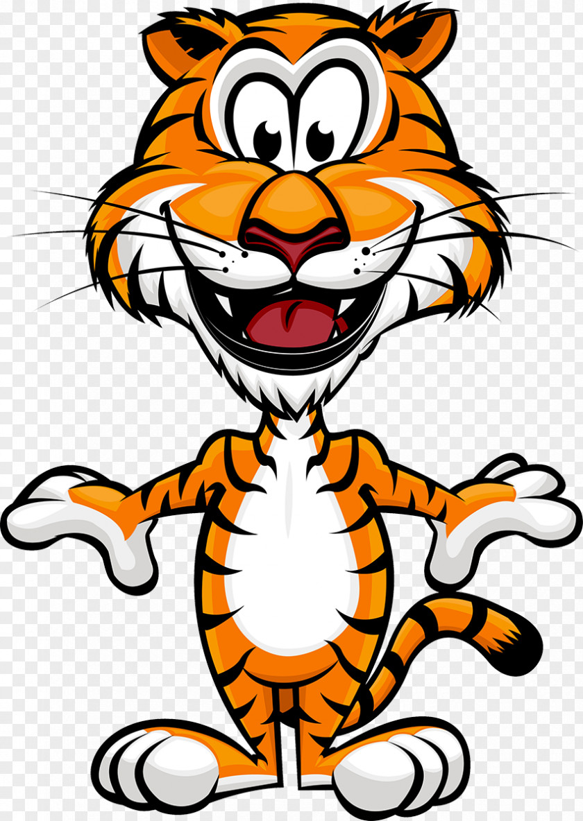Cartoon Animals Tiger Thylacine Clip Art PNG