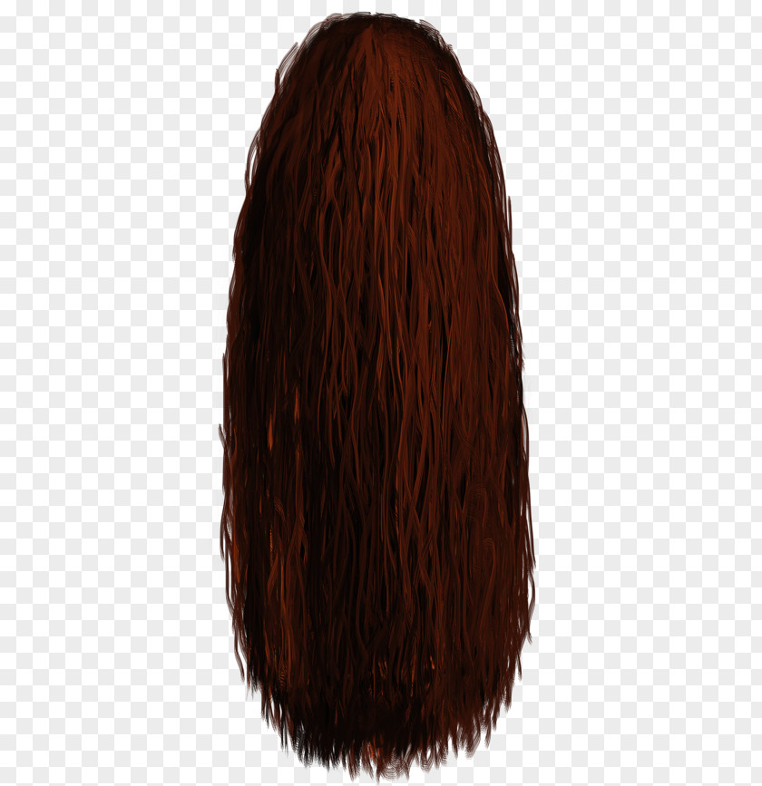 Long Hair Brown Mohawk Hairstyle PNG