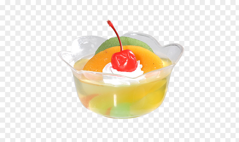 Round Fruit Salad Gelatin Dessert Cup PNG