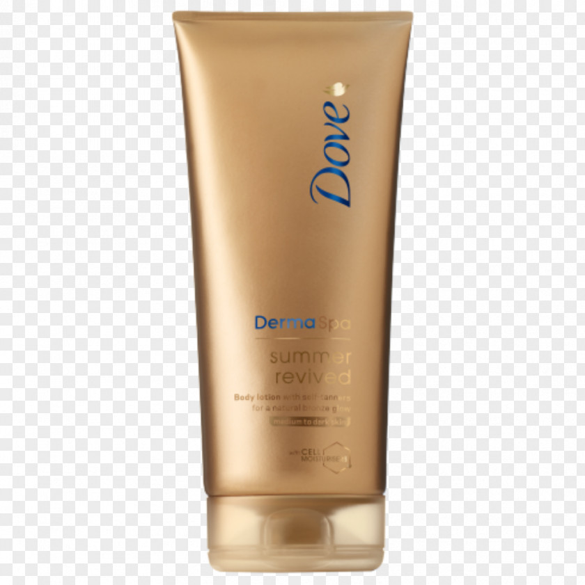 Teksture Dove DermaSpa Summer Revived Body Lotion Sunscreen Sun Tanning PNG