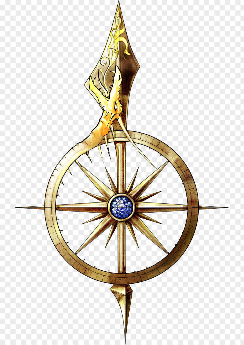 Compass Rose Fantasy Map PNG